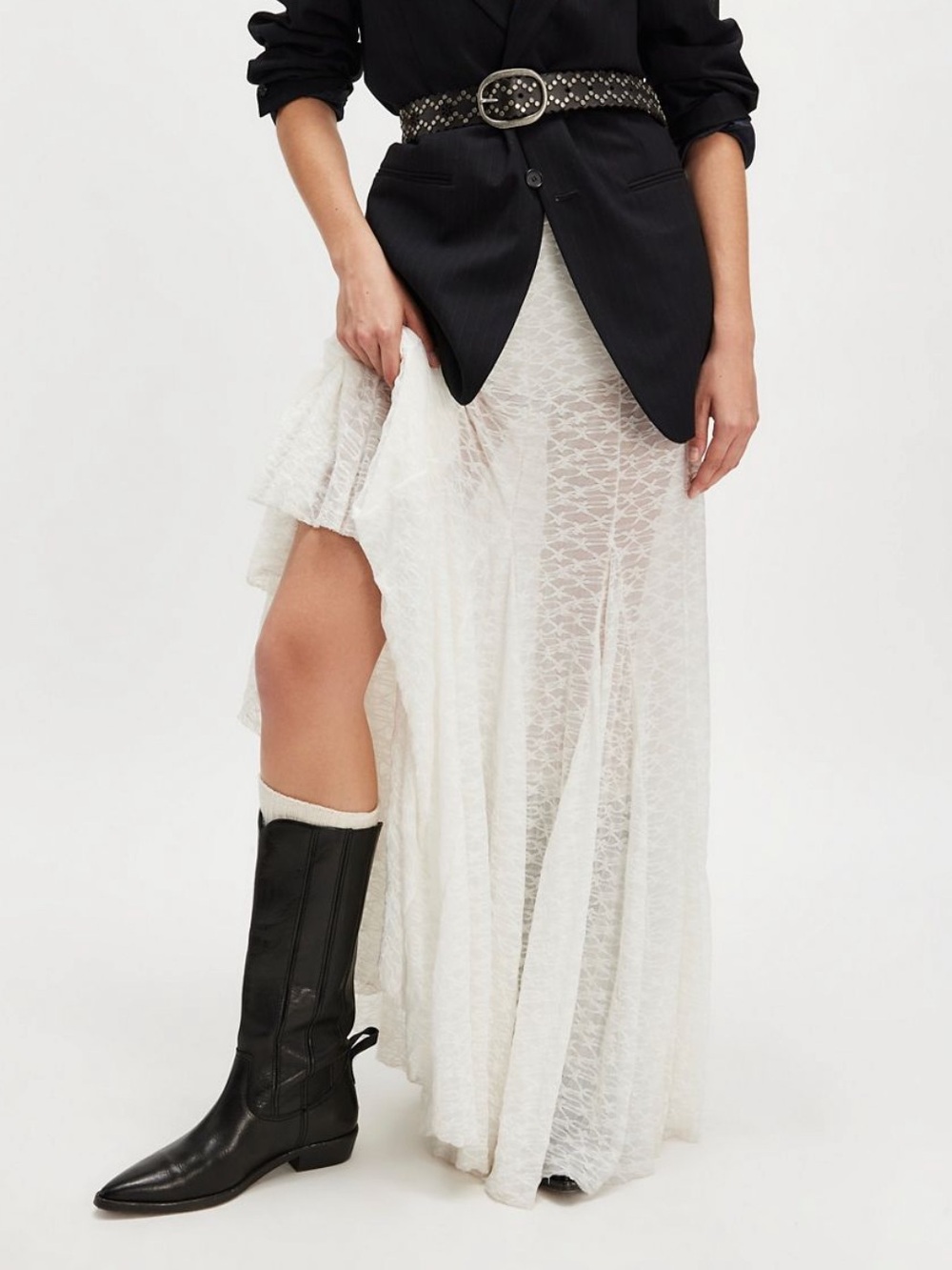 Free People Kiss Kiss Maxi Slip Skirt
